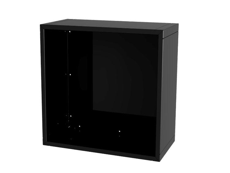 Brennholzlager Schwarz lackiert 80 x 80 x 40 cm