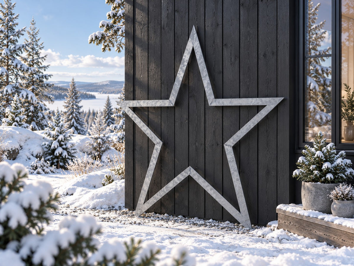 Stern aus verzinktem Stahl – Weihnachtsdekoration