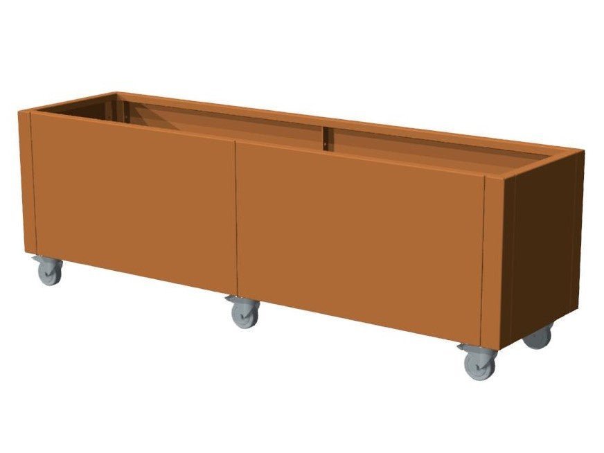 Cortenstål plantekasse CUBY 230 x 40 x 40 cm