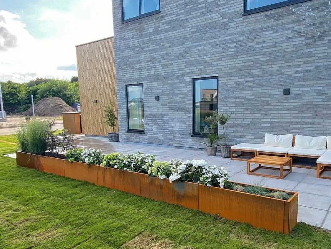 byJEMA Hochbeet aus Cortenstahl B40 x H40 cm in mehreren Längen – modernes und robustes Garten-Hochbeet aus wetterbeständigem Material