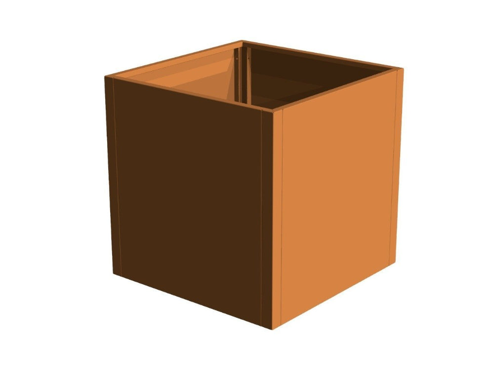 Quadratischer Pflanzkasten aus Cortenstahl von CUBY als Produktansicht