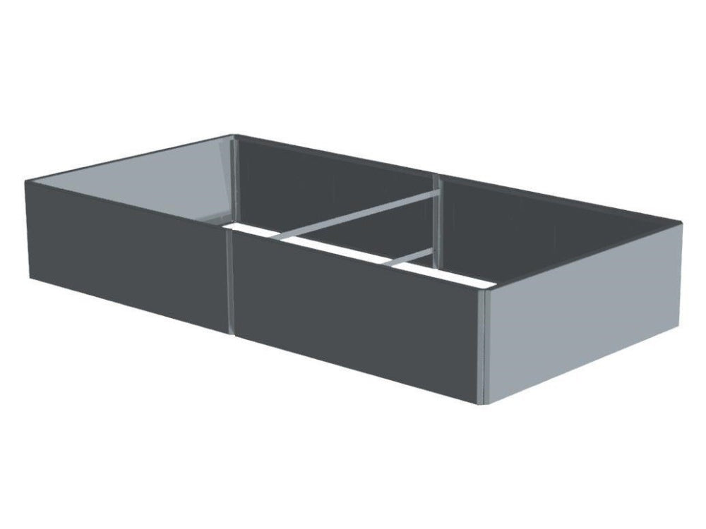 Innenansicht der Konstruktion eines EDGY Hochbeets