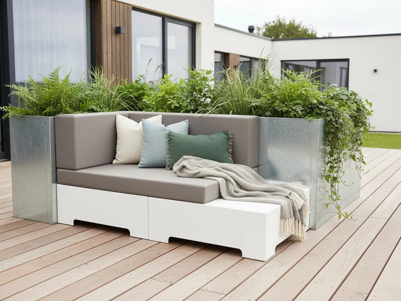 Lounge Sofa Modul aus verzinktem Stahl