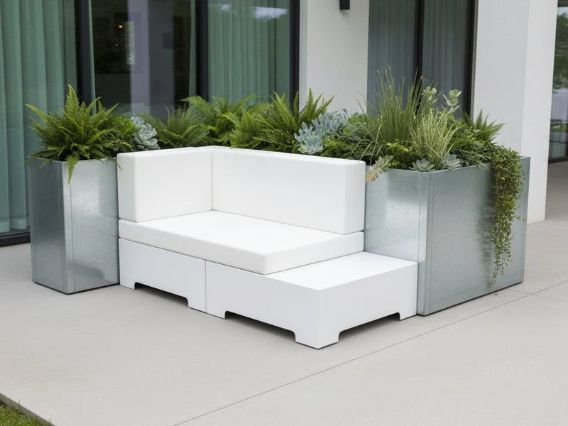Outdoor Lounge Sofa aus verzinktem Stahl