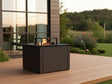 CUBY Feuerschale aus schwarz lackiertem Stahl – 60 × 60 × 40 cm
