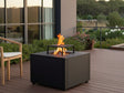 CUBY Feuerschale aus schwarz lackiertem Stahl – 60 × 60 × 40 cm