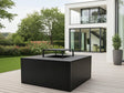 BBQ Feuerstelle Grill CUBY schwarz 80 x 80 x 40 cm
