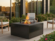 BBQ Feuerstelle Grill CUBY schwarz 80 x 80 x 40 cm