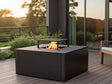BBQ Feuerstelle Grill CUBY schwarz 80 x 80 x 40 cm