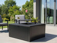 BBQ Feuerstelle Grill CUBY schwarz 80 x 80 x 40 cm