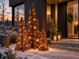 Weihnachtsbaum aus Cortenstahl – mit Sternen und Schneeflocken (80 / 120 / 180 cm)