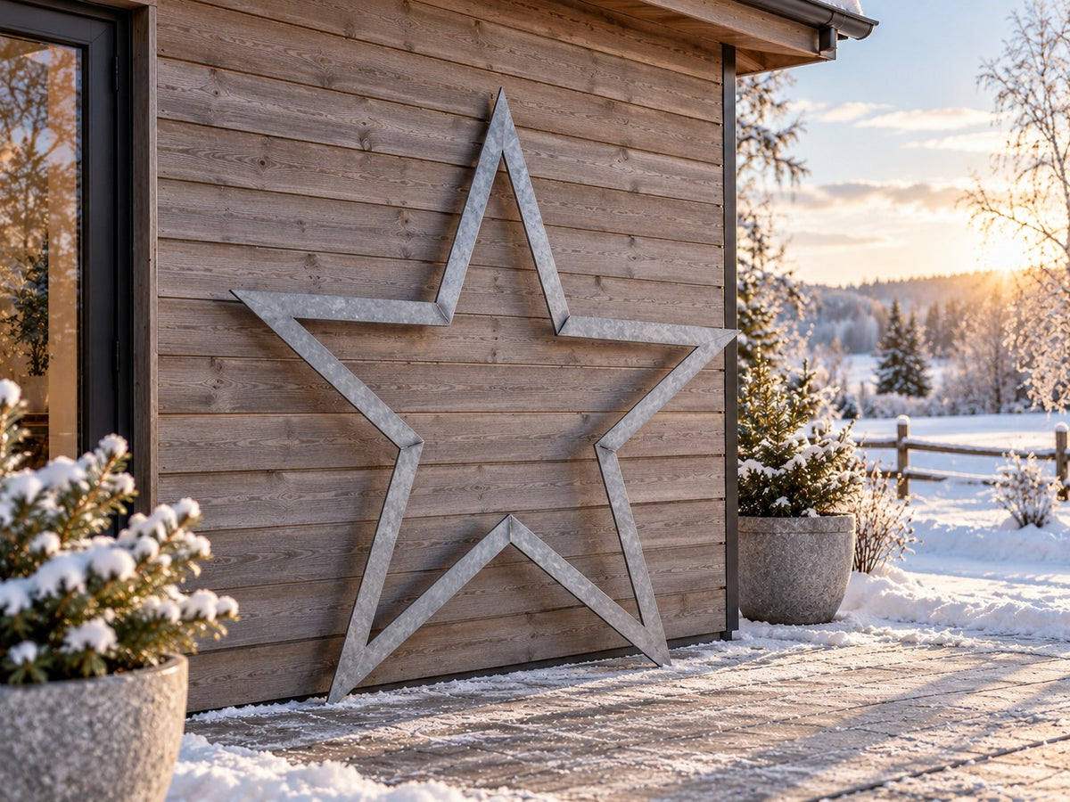 Stern aus verzinktem Stahl – Weihnachtsdekoration