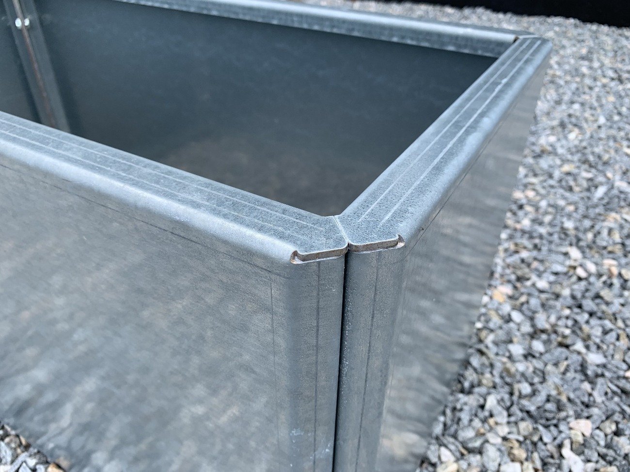 Plantekasse galvaniseret stål EDGY 80 x 80 x 80 cm