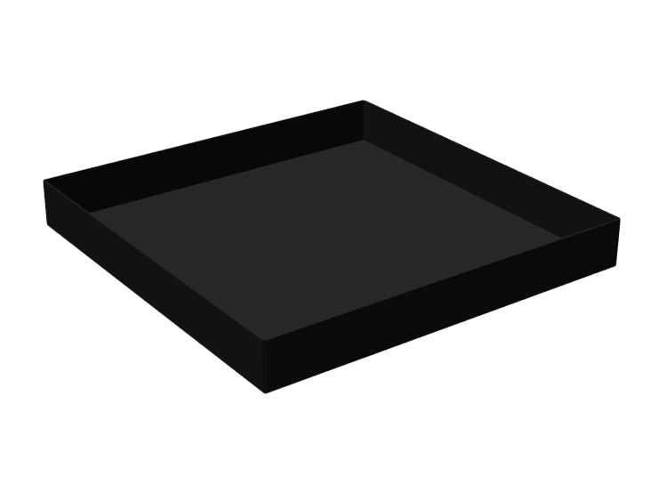 Spejlbassin80x80x10sortlakeret