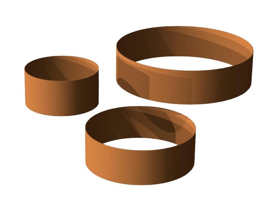 Beetringe aus Cortenstahl in verschiedenen Durchmessern – robuste und rostfarbene Beetumrandung von byJEMA