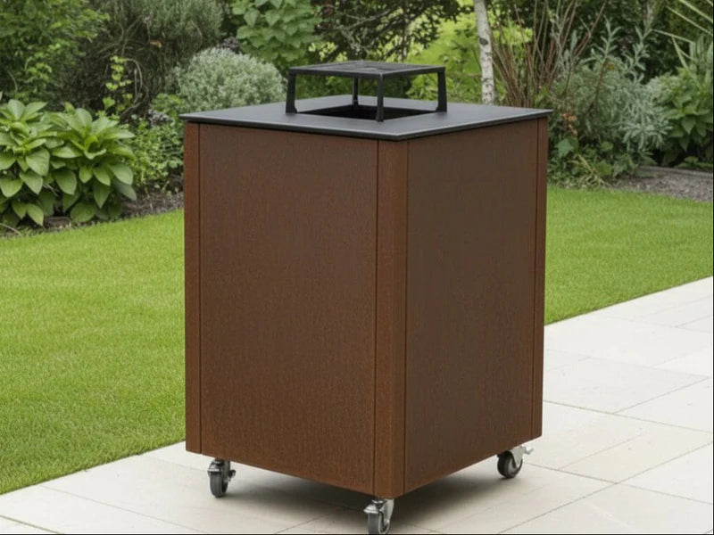 BBQ Feuerstelle Grill CUBY Cortenstahl 60 x 60 x 80 cm