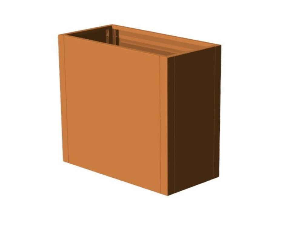 Moderner Pflanzkasten aus Cortenstahl von CUBY