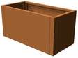 Rechteckiger Pflanzkasten aus Cortenstahl von CUBY als Produktansicht