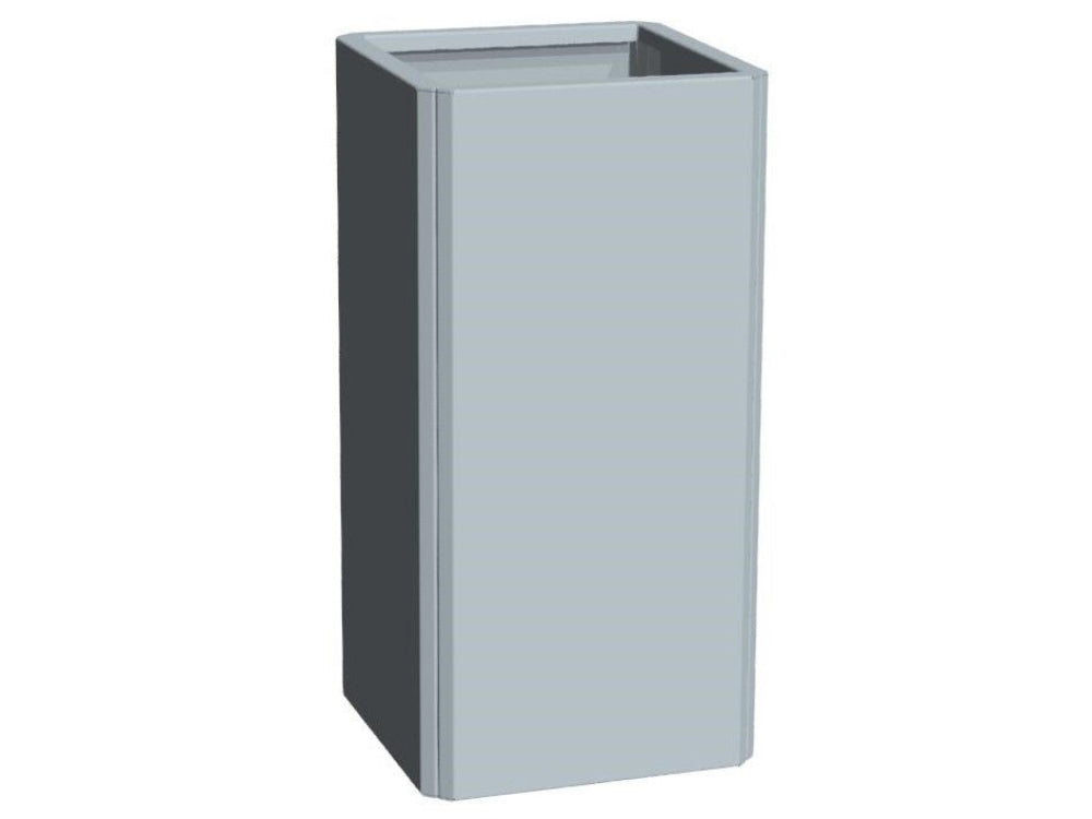 Hoher quadratischer EDGY Pflanzkübel aus verzinktem Stahl freistehend