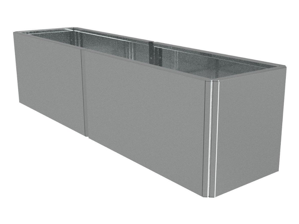 Freistehender EDGY Pflanzkübel aus verzinktem Stahl