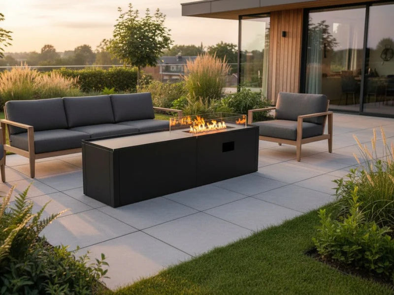 Gartentisch mit Gasbrenner für Lounge