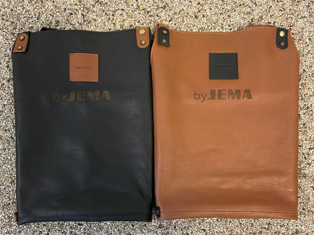 Grillschürzen aus schwarzem und braunem Leder von byJEMA
